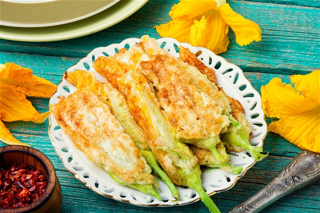 Image of Crispy Garden-Fresh Zucchini Flower Bites