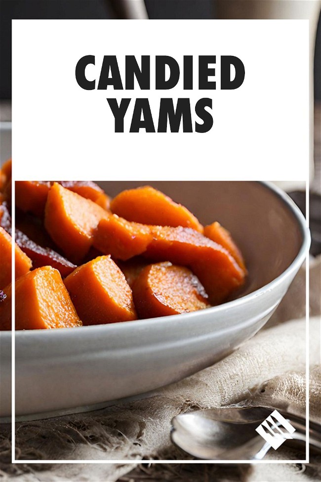 Image of Sweet and Savory Candied Yams with Cinnamon and Marshmallows
