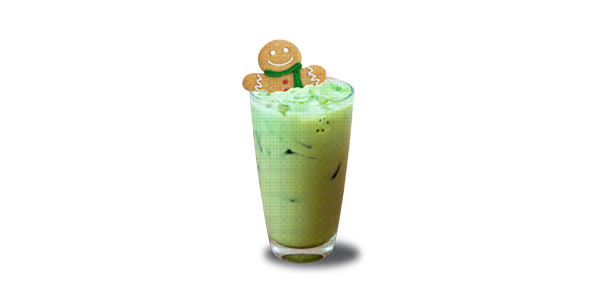 Matcha Gingerbread Iced Latte