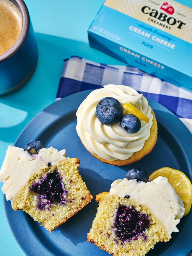 Image of Blueberry Filled Lemon Cupcakes