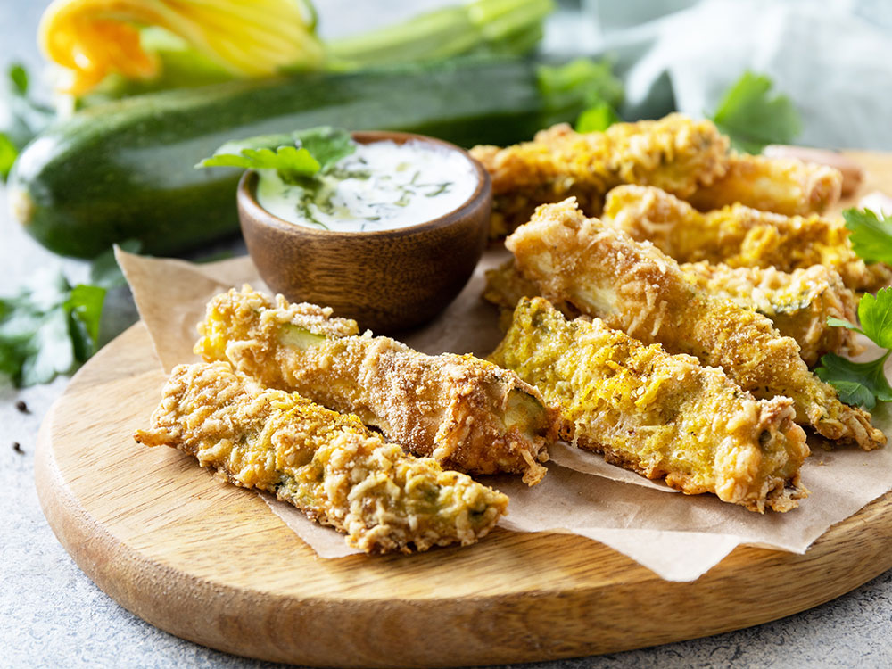 Bâtonnets de courgette croustillants