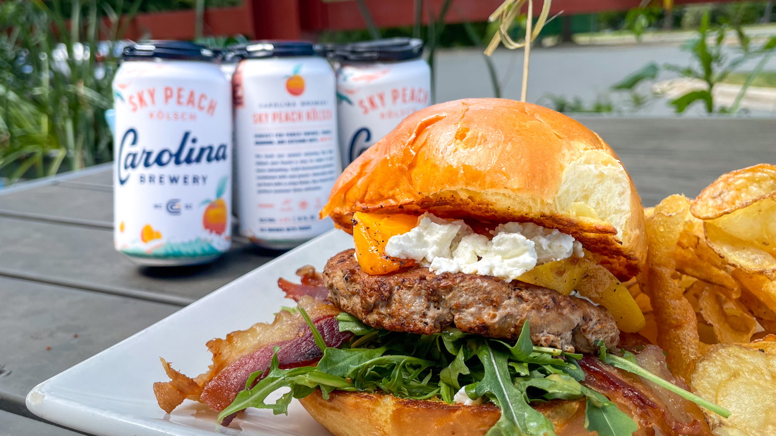 Image of Peach Goat Cheese Burgers