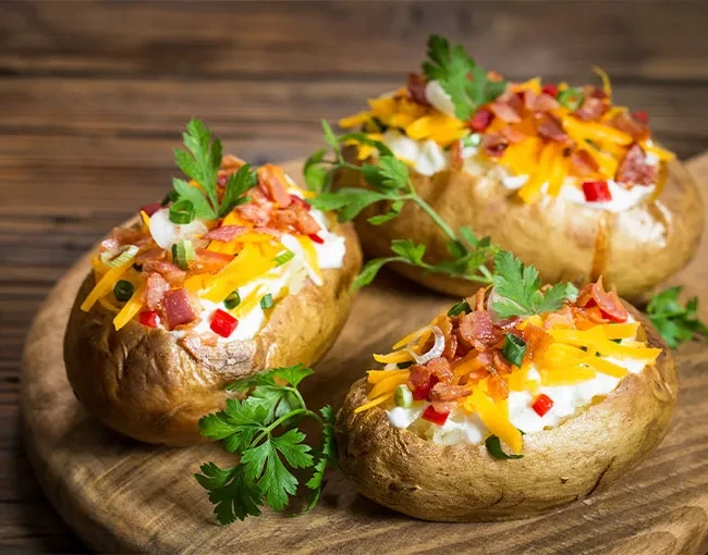 Image of Stuffed Baked Potatoes with Bacon