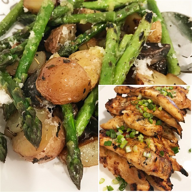 Grilled Soy Lime Chicken with Asparagus & Potatoes – Foodsmiths