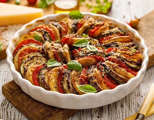 Image of Eggplant, Zucchini, & Tomato Tian