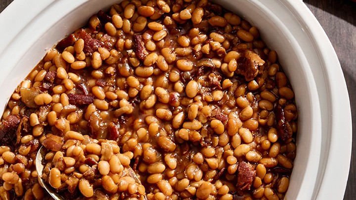 Image of Hickory Bourbon BBQ Slow Cooker Baked Beans