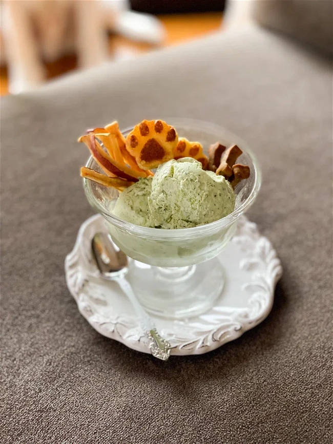 Image of ワンコと食べる「小松菜アイスクリーム」パフェ
