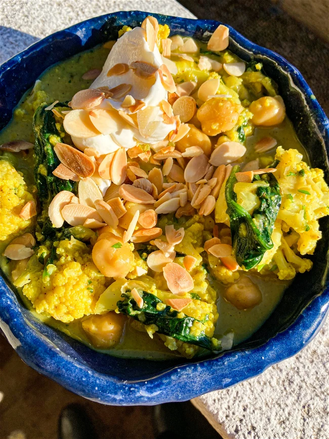 Image of Chickpea, Cauliflower + Almond Butter Curry