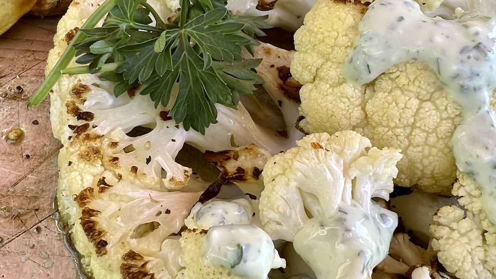 Image of Garlicky Grilled Cauliflower Steaks