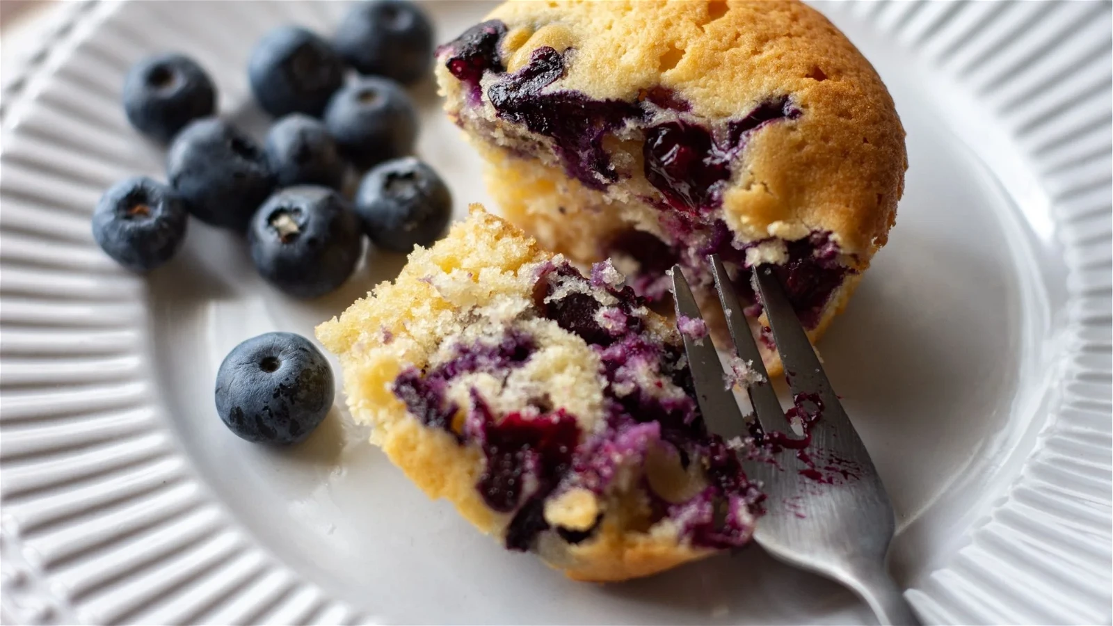 Image of juicy blueberry muffins recipe