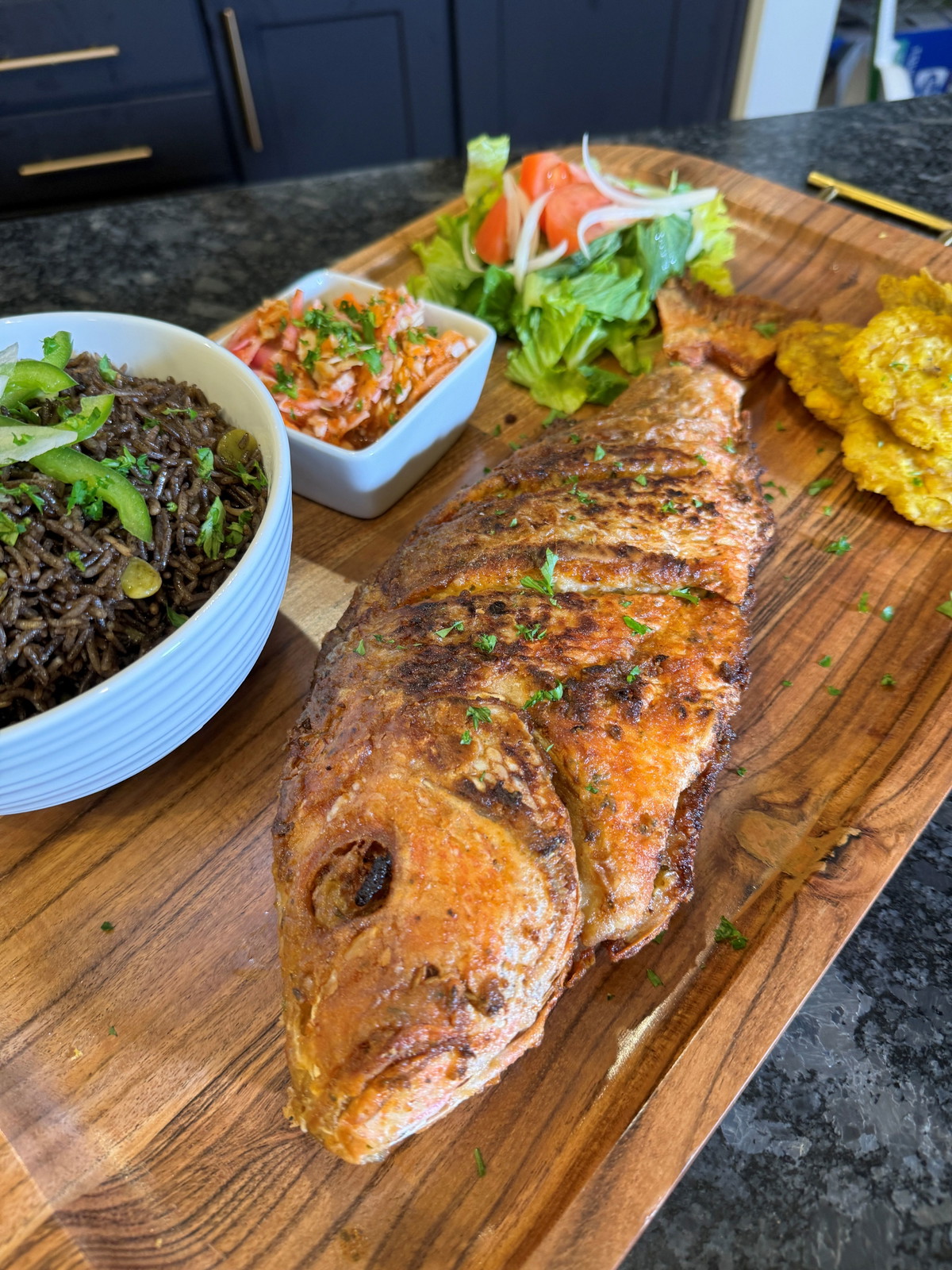 Haitian Style Fried Red Snapper