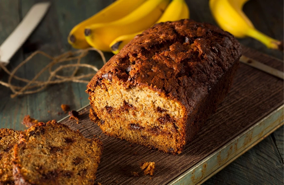 Healthy chocolate banana bread