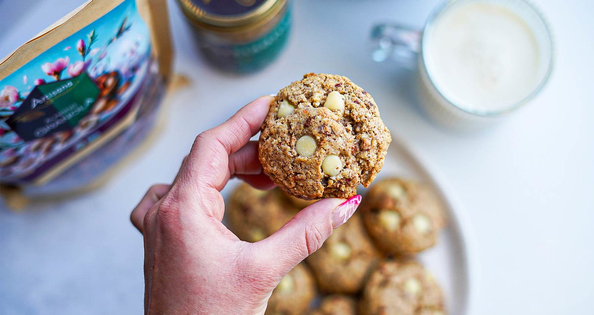 Strawberry Almond Granola Cookies