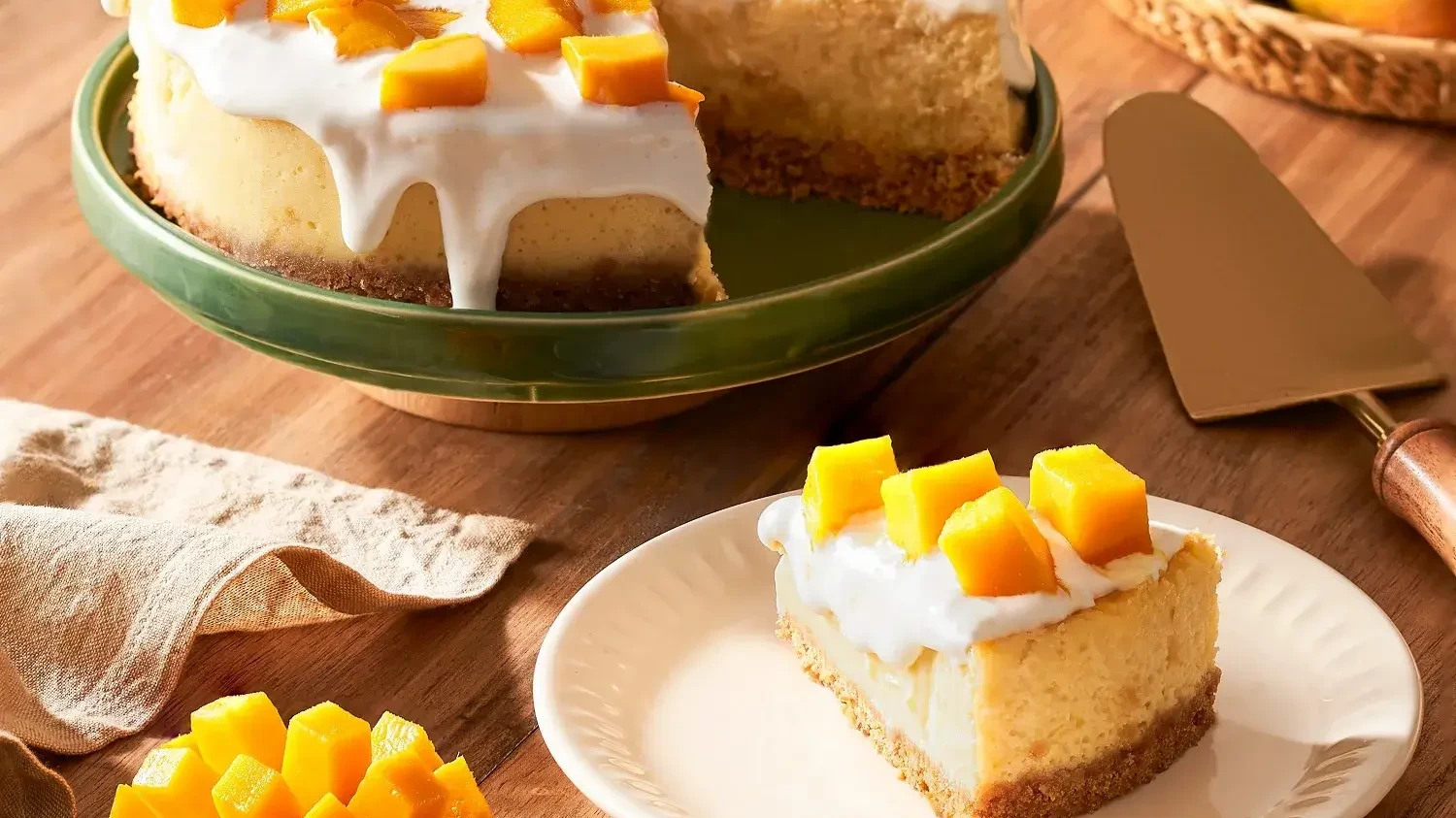 Image of No Bake Mango Cheesecake