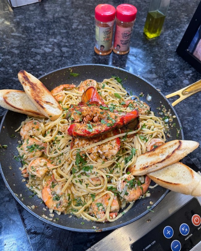 Image of Lobster and Shrimp Scampi Pasta