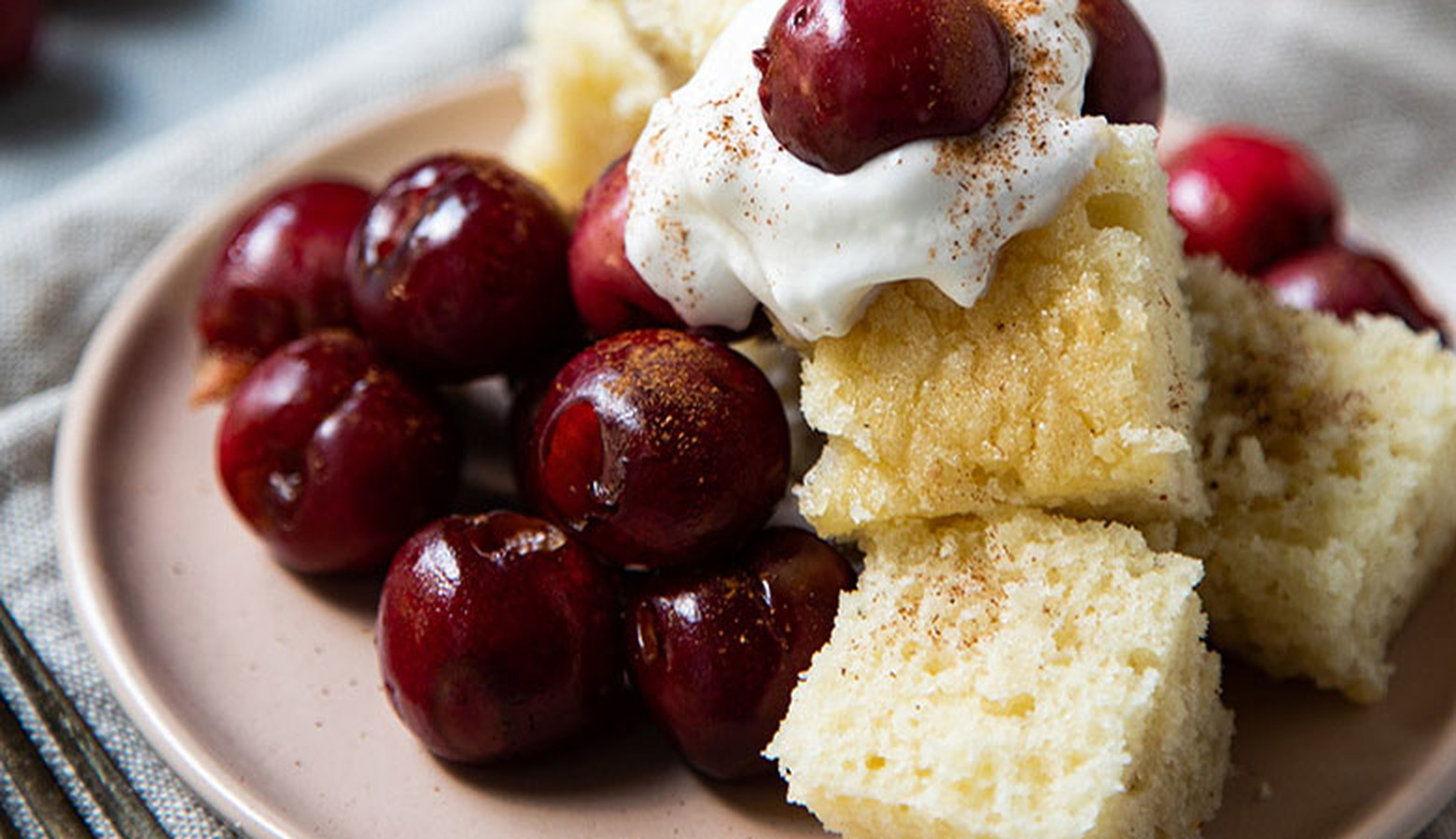 Image of BBQ Baked Cherries & Cream Cakes
