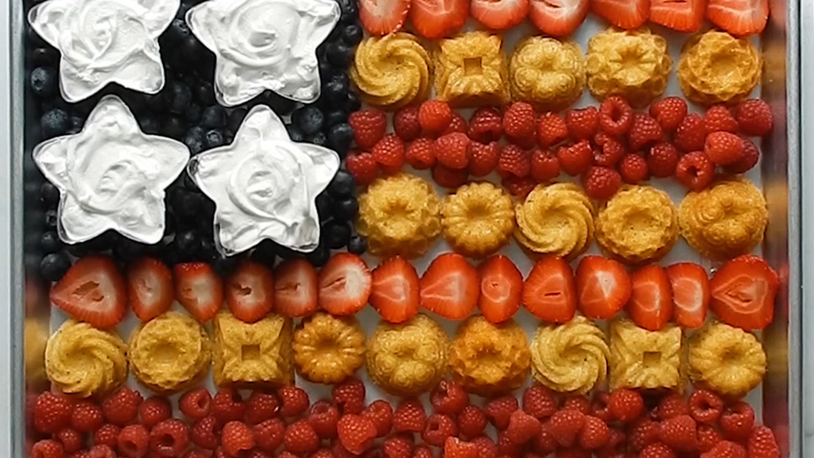 Image of Mini Bundt and Fruit Flag Sheet Pan Tray