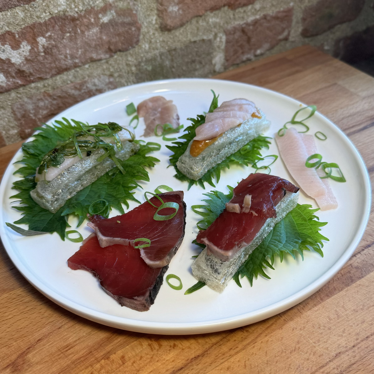 Crystal bread sashimi