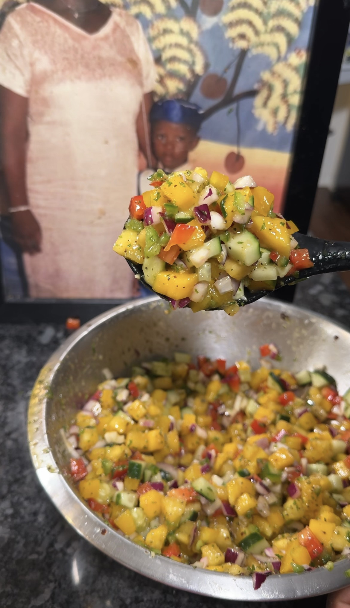 Mango Pineapple Cucumber Salsa 