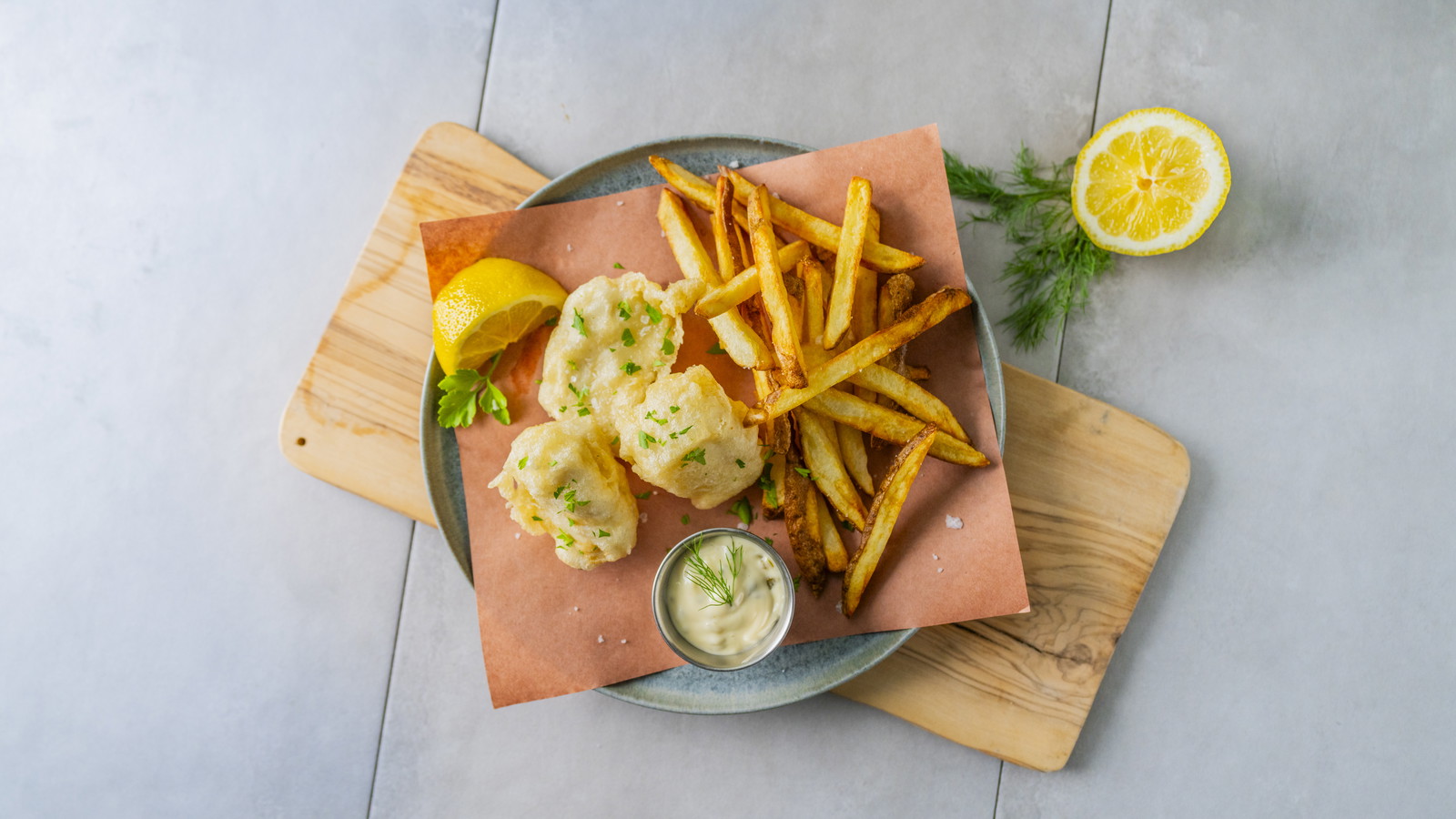 Halibut and Chips