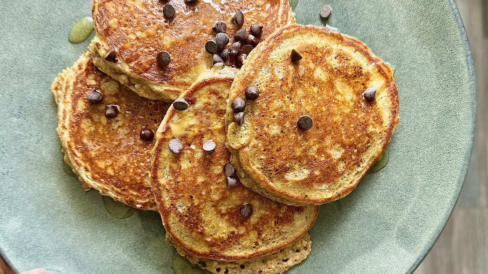 Image of Fluffy and Delicious Chocolate Chip Protein Pancakes Recipe – Ready in Minutes!