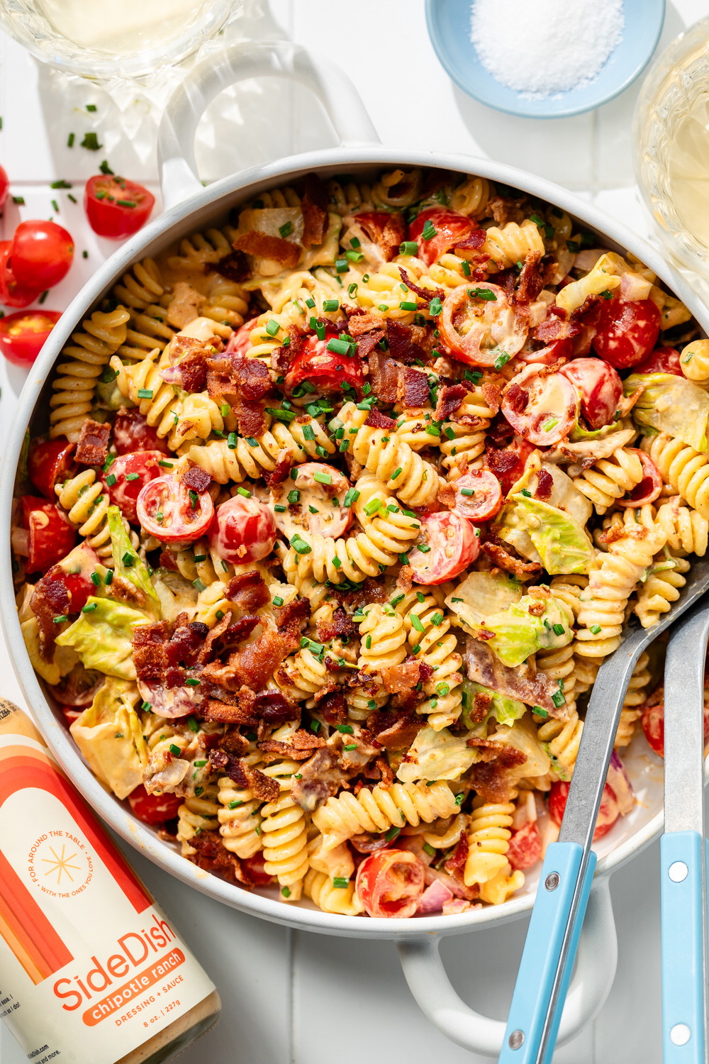 BLT Chipotle Ranch Pasta Salad