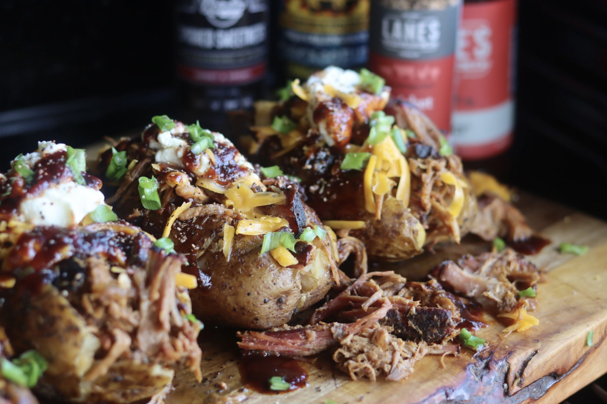 Weekday Pork Butt & Loaded Baked Potatoes
