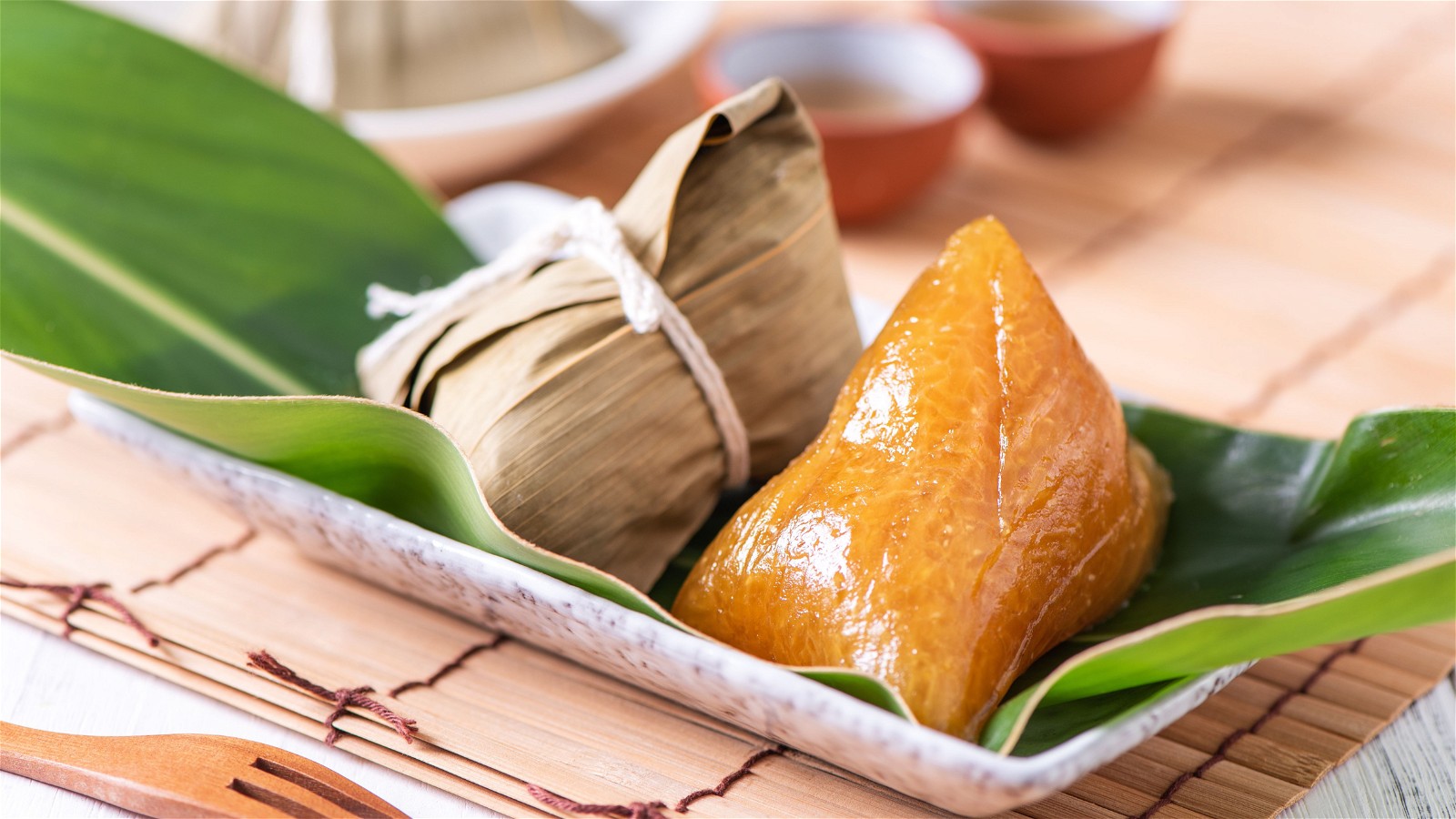 Image of Triangle de riz gluant vegan (Zongzi)