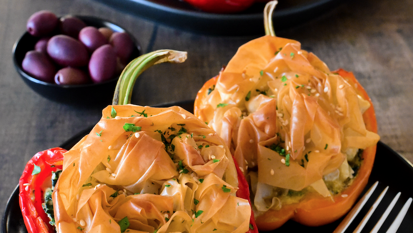 Image of Spanakopita Stuffed Peppers