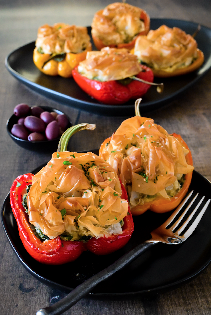 Spanakopita Stuffed Peppers