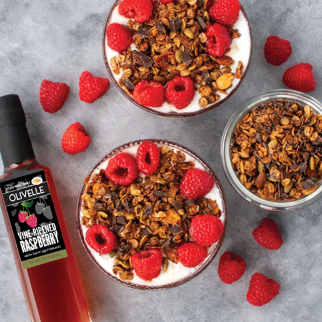 Greek Yogurt with Chocolate Raspberry Granola