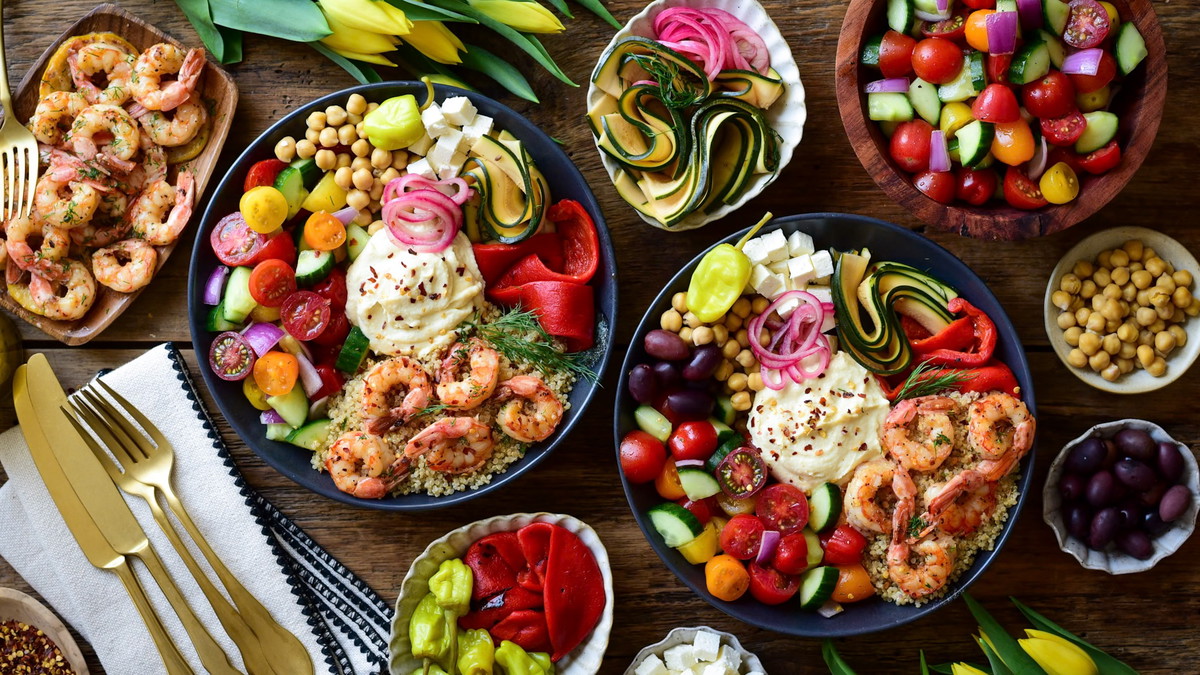 Sheet Pan Lemon Garlic Shrimp Bowl