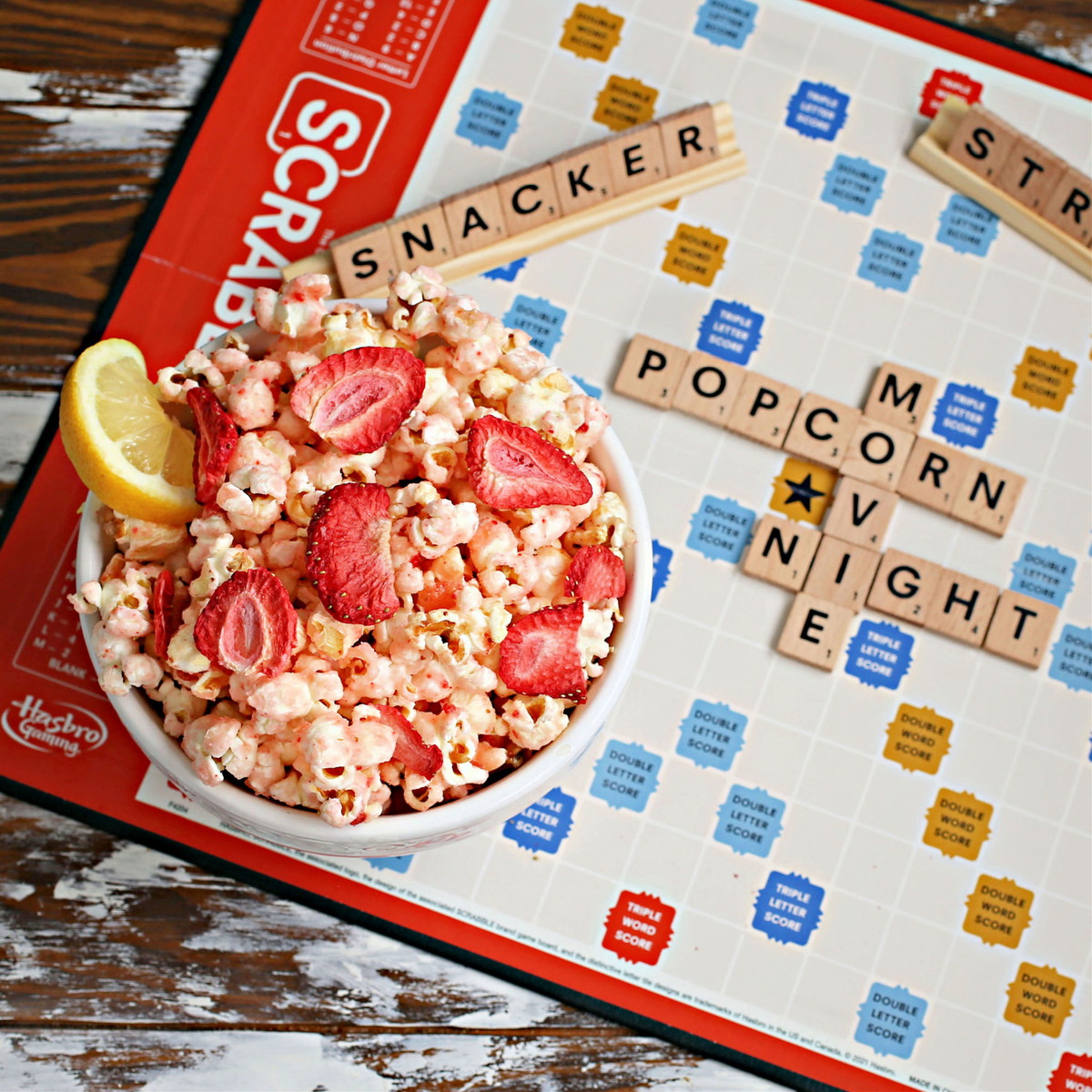 Strawberry Lemonade Popcorn
