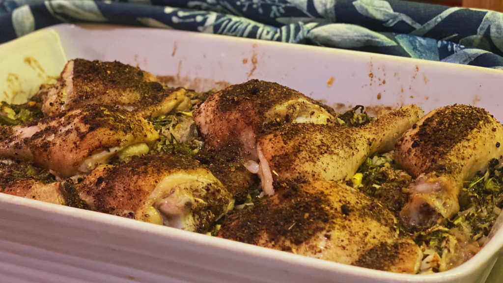 image of one pan chicken and rice recipe