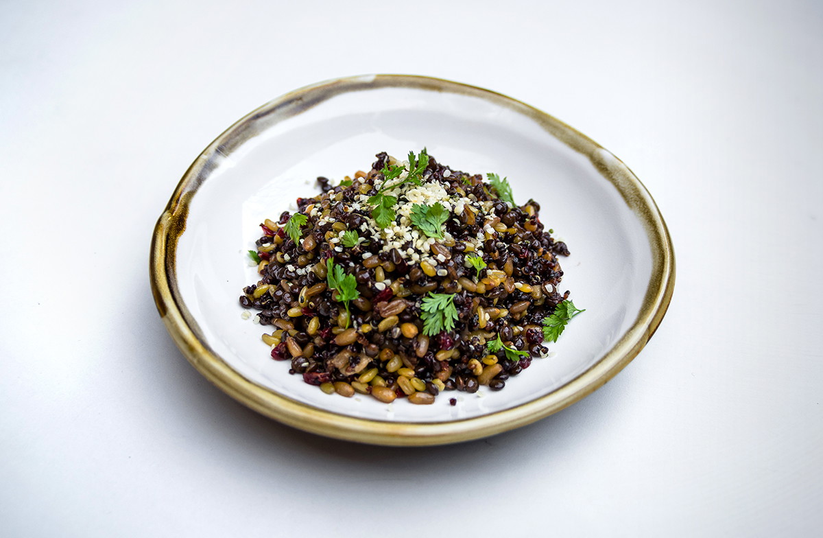 mount zero grain salad with barberries