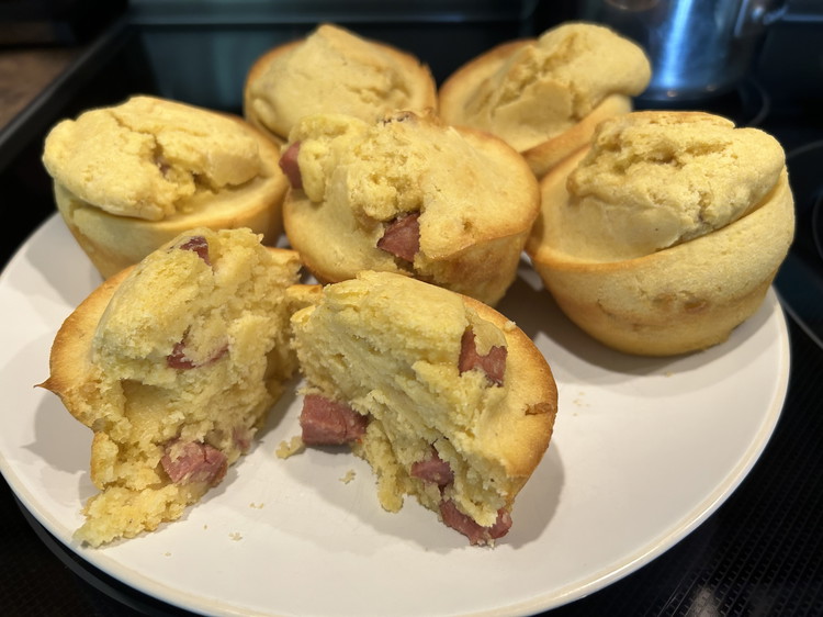 Image of Remove the muffins from the oven and allow them to cool in the pan for 5 minutes before enjoying them. I drizzled Wood's Vermont Maple Cream over the top of the muffins.