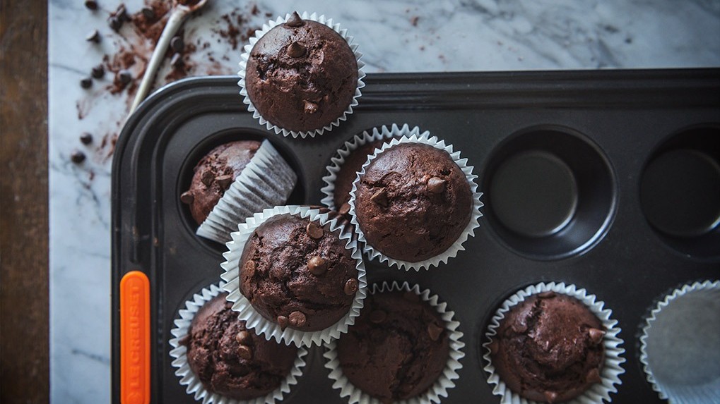 Image of Muffins de plátano y chocolate