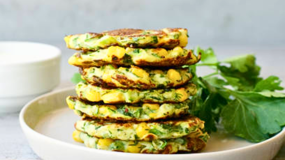 Corn Cakes with Mango Chutney