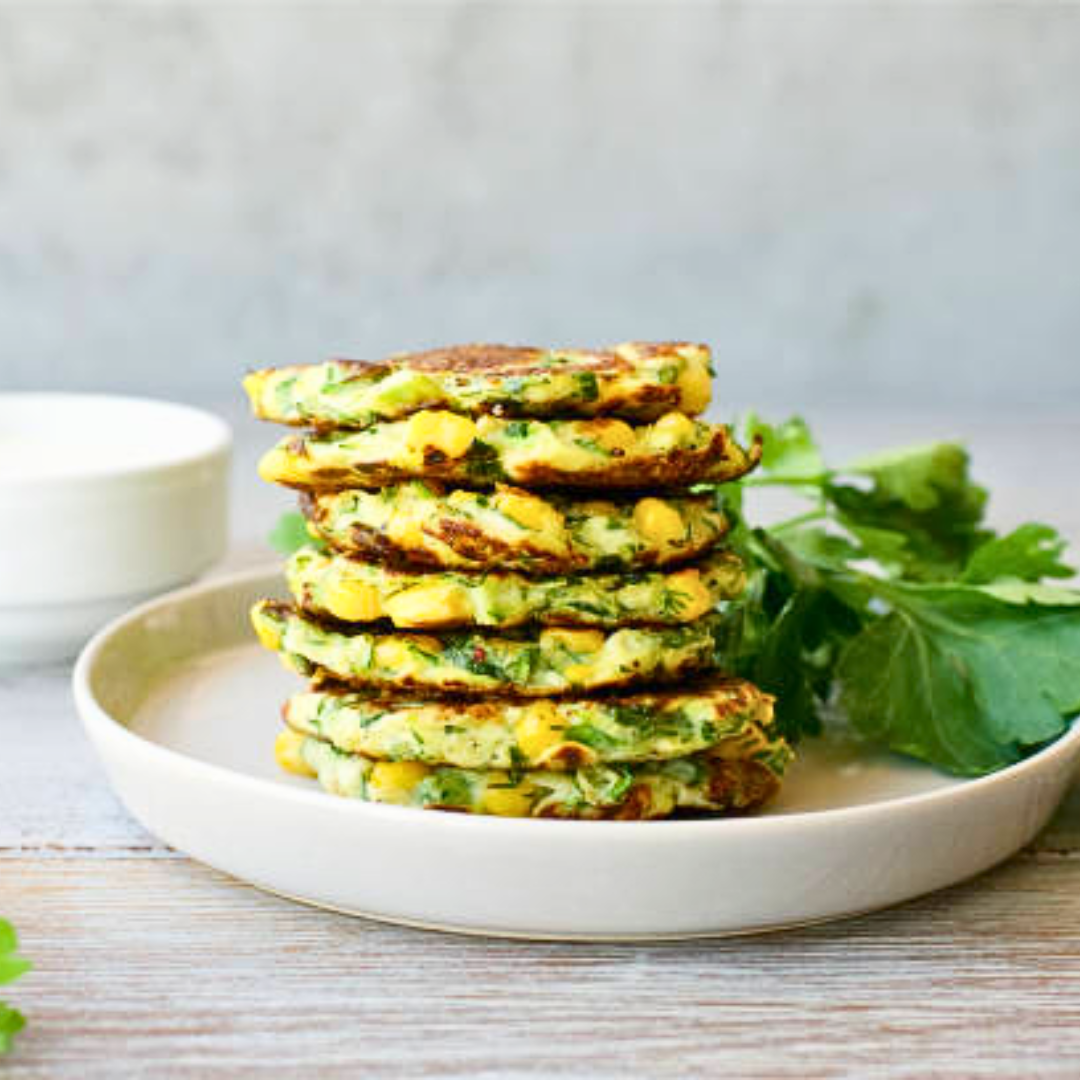 Corn Cakes with Mango Chutney