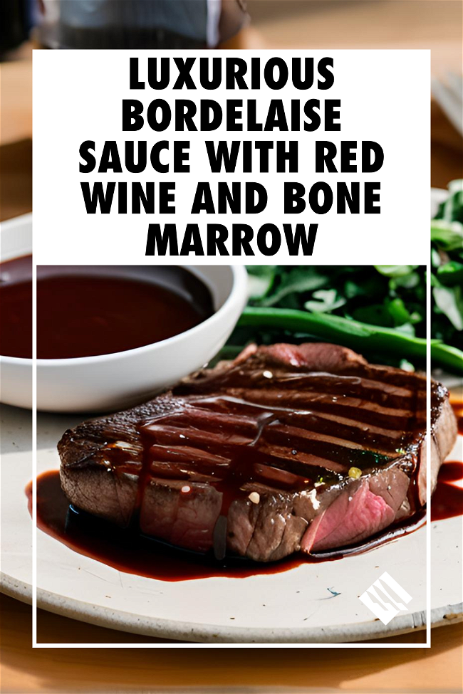 Image of Luxurious Bordelaise Sauce with Red Wine and Bone Marrow