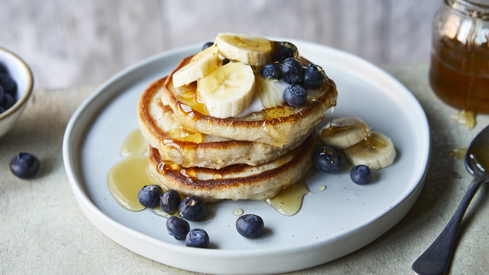 Image of Lactose-Free Protein pancakes with banana