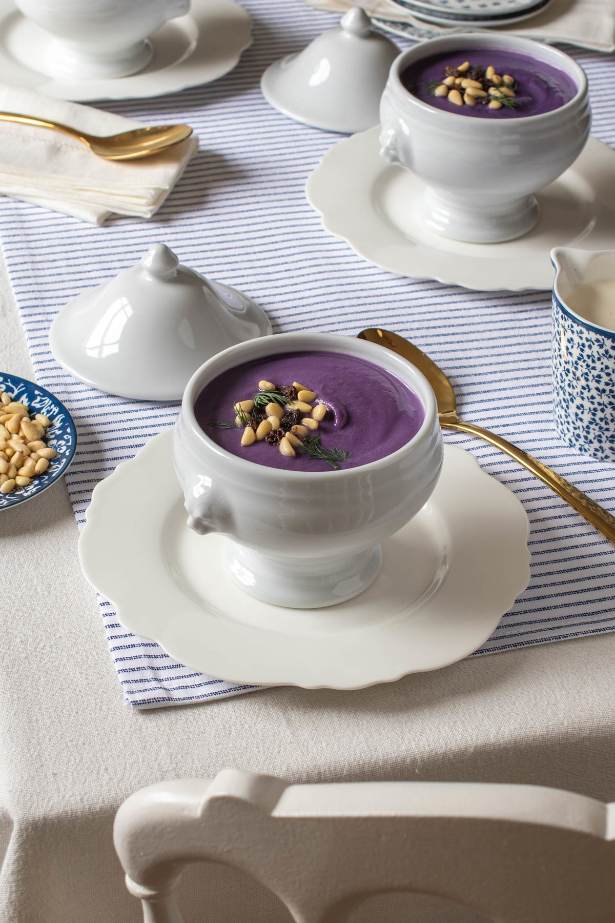 Rotkohl- und Birnencreme