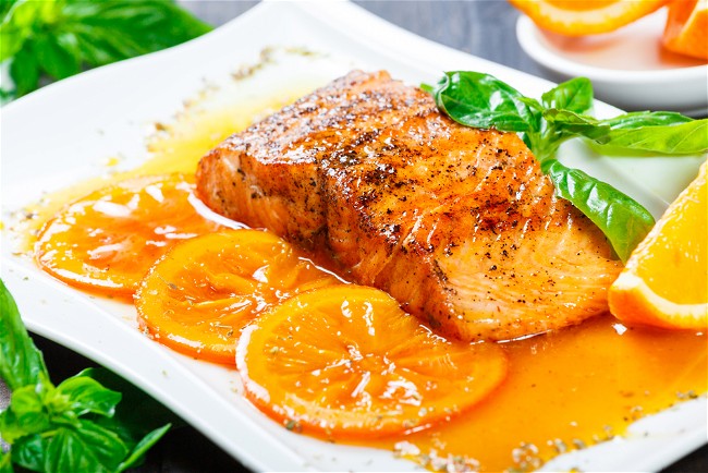 Image of Radiant Orange Glazed Salmon