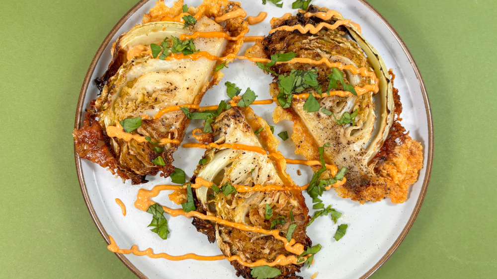 Image of Parmesan-Crusted Cabbage with Chipotle Aioli