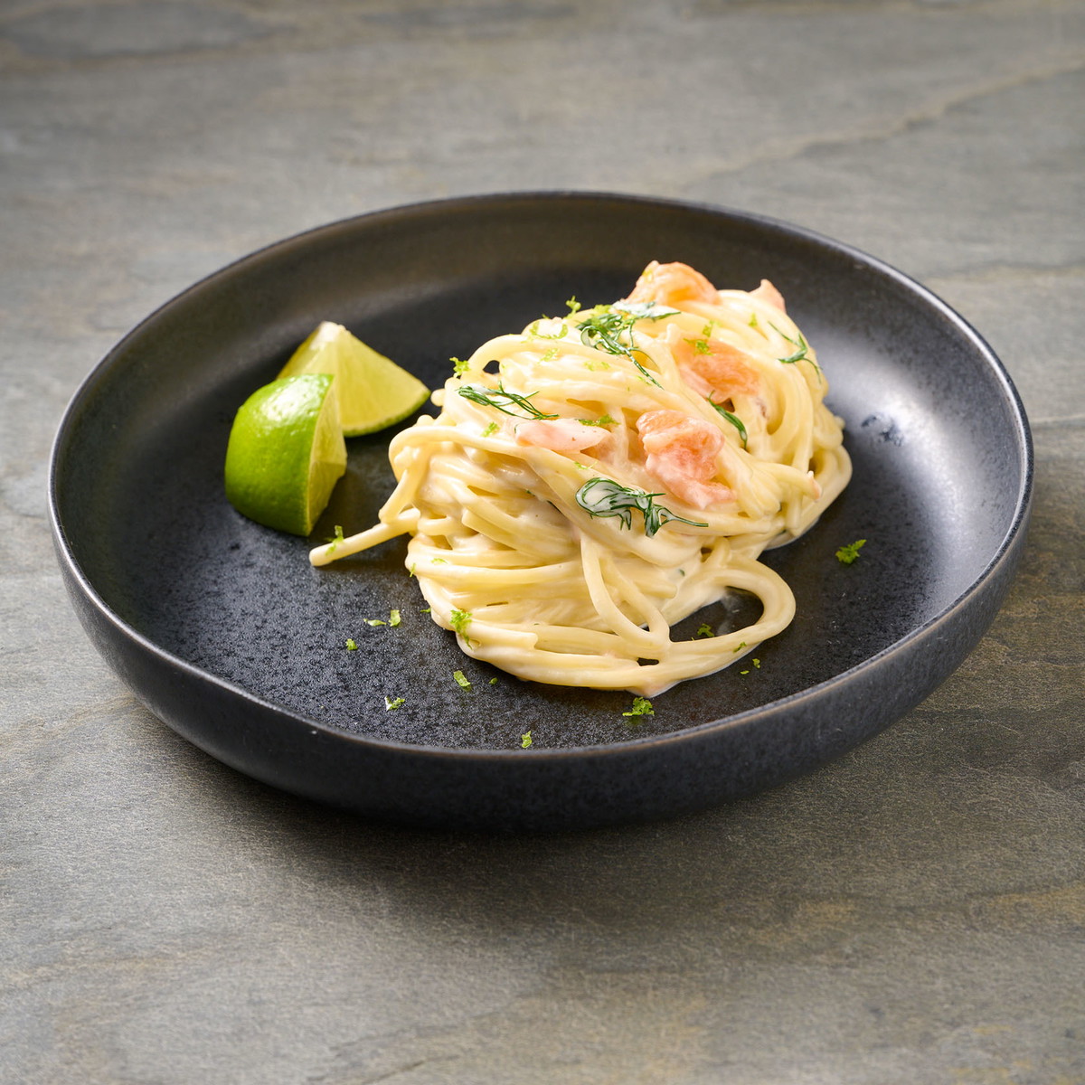 Spaghetti mit Räucherlachs