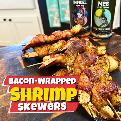 Image of Bacon Wrapped Shrimp Skewers 