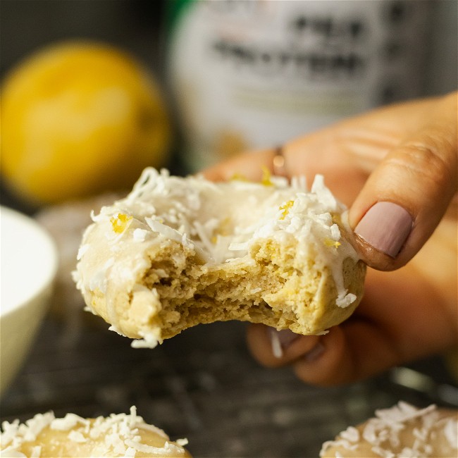 Image of Healthy Lemon Protein Donuts (Vegan)