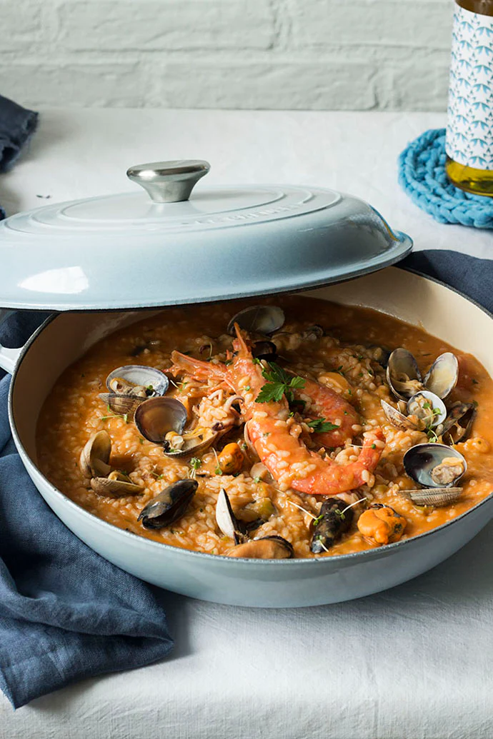 Brothy seafood rice