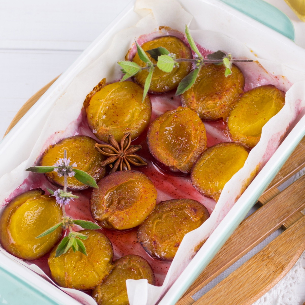 Honey Baked Plums