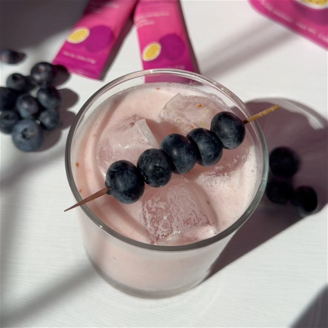 Image of Alcohol-Free Blueberry Passionfruit Coconut Margarita